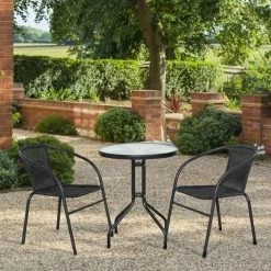 Cheapest 🔔 Australia Sale - Marquee Black 3 Piece Wicker Bistro Set ✨ -MARQUEE Store 06ee505700a040d0b1413c076f9190ee