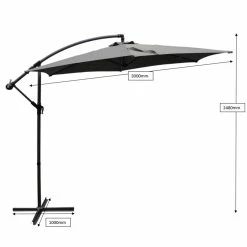 Best reviews of 🥰 Australia Sale - Marquee 3m Charcoal Cantilever Umbrella 👏 -MARQUEE Store 103187e8b64849239d0426bc08f85ed1