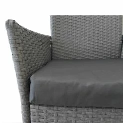 Flash Sale ❤️ Marquee 3pcs Steel Rattan Glass Setting Grey Other - To Australia 🎁 -MARQUEE Store 10641b182f9b4fbb9828a92ac164da86