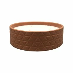 Marquee Sales Store 32 Best deal π Australia Only - Marquee 196 X 194 X 60mm Brown Embossed Matte Glaze Ceramic Citronella Candle π