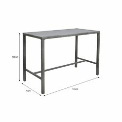 Best reviews of 👍 Australia Only - Marquee 145 X 70cm Bayfield Wicker Bar Table Other 😍 -MARQUEE Store 5f3f9b20062c4cbfa6ba3000576c00fd