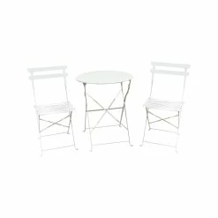 Coupon 🧨 Australia Sale - Marquee Coconut Milk Troca 3 Piece Steel Bistro Setting 🎁