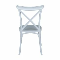 Outlet 💯 Australia Only - Marquee White Cross-Back Dining Chair 🌟 -MARQUEE Store 8b6c4bc8d61047969f800c81545c774a