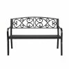 Flash Sale 😍 Australia Sale - Marquee 1.2m Black Steel And Cast Iron Mimosa Ornate Bench 😉