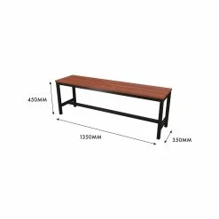 Best Sale 🤩 Australia Sale - Marquee 135cm Trentham Outdoor Bench Black And Natural ⌛ -MARQUEE Store bd5d6c5985ec4eb4b9003f9fc73a2c3a
