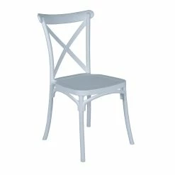 Outlet 💯 Australia Only - Marquee White Cross-Back Dining Chair 🌟