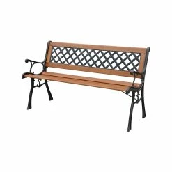 Buy ⭐ Australia Sale - Marquee Cast Iron Back Timber Bench Natural / Verdigris 😀