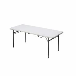 Best Sale 😀 Marquee 4ft Bi-Fold Trestle Table White - To Australia 😍
